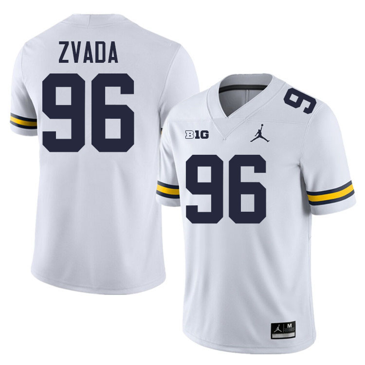 Dominic Zvada Michigan Jersey,Michigan Wolverines #96 Dominic Zvada Jersey Youth-White